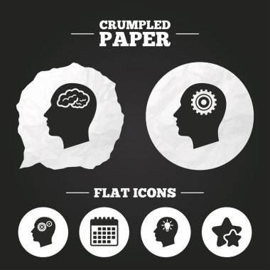 Beyin simgesiyle baş. 