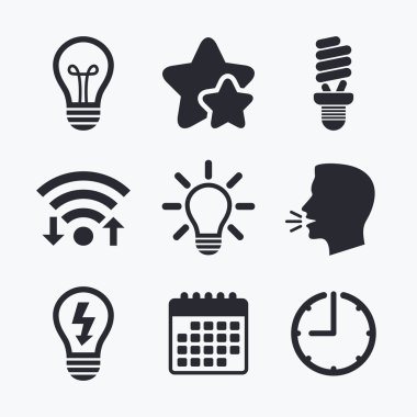 ışık lamba simgeler. 