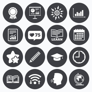 Eğitim ve çalışma simgeler