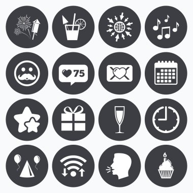 Parti kutlama, doğum günü simgeler.  