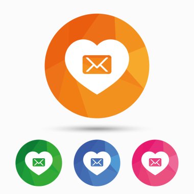 Aşk posta simgesini. 