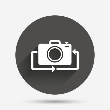 Açık fotoğraf kamera işareti simgesi.