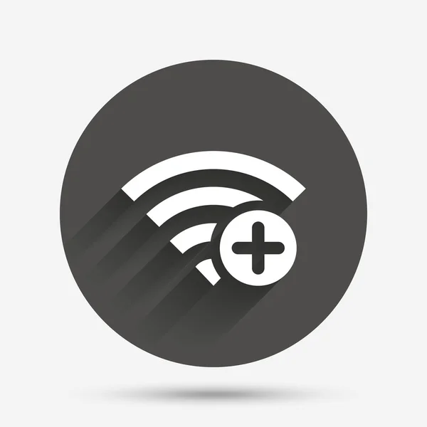 Wifi plus signe . — Image vectorielle