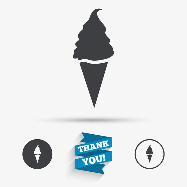 Ice Cream sign icon. — Stock Vector