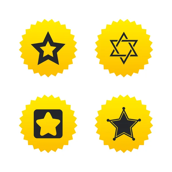 Stern der david Ikonen. Symbol des Israel. — Stockvektor