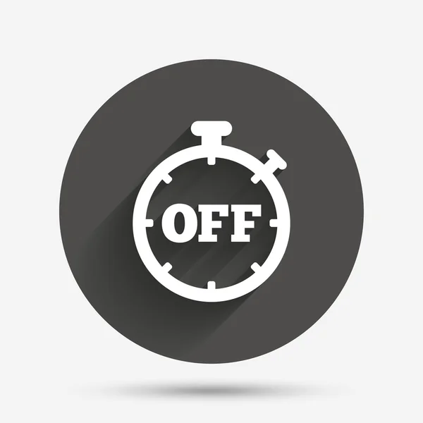 Timer off sign icon. — Stock Vector