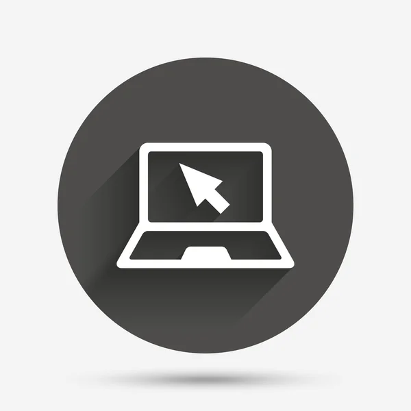 Laptop tecken ikonen. — Stock vektor