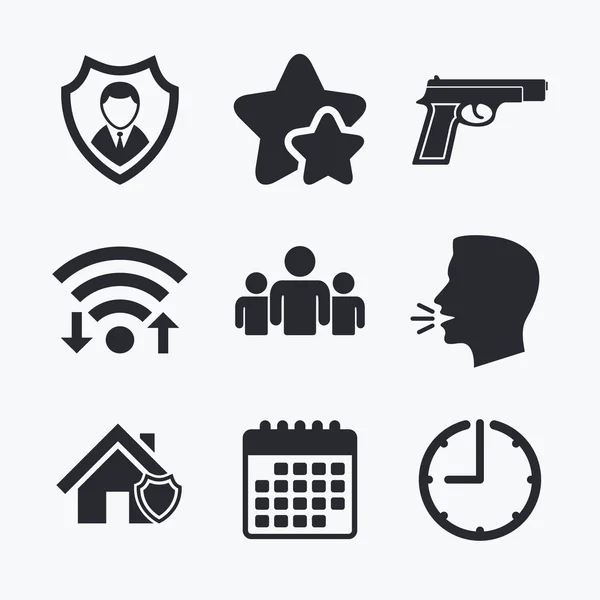 Security agency icons. — Stock Vector