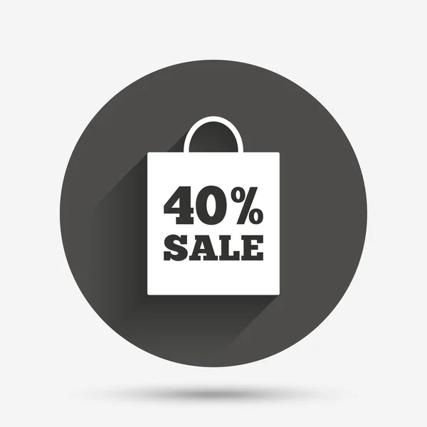 40 procent försäljning väska — Stock vektor