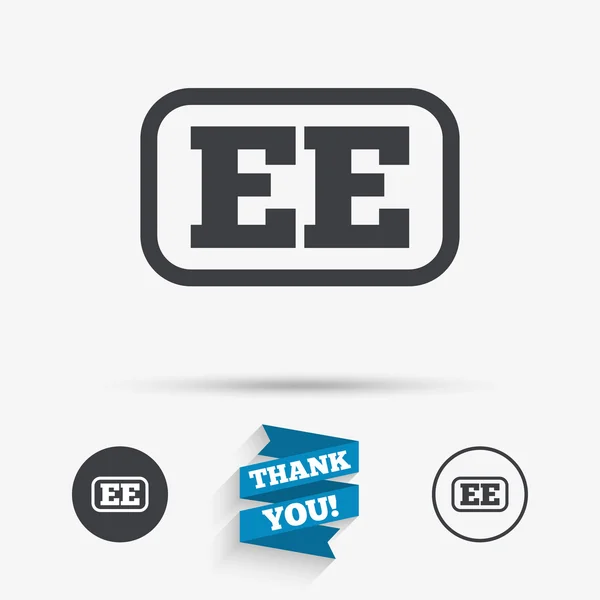 Estonian language icon. EE — Stock Vector