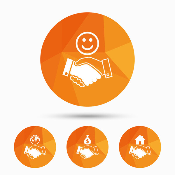 Business Handshake icons set.  