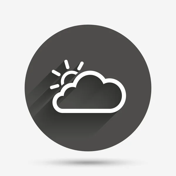 Cloud and sun sign icon. — Stock Vector