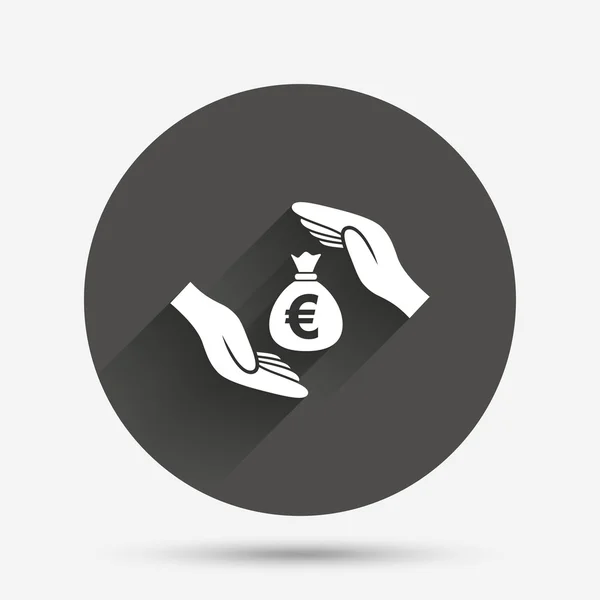 Protection argent signe icône . — Image vectorielle