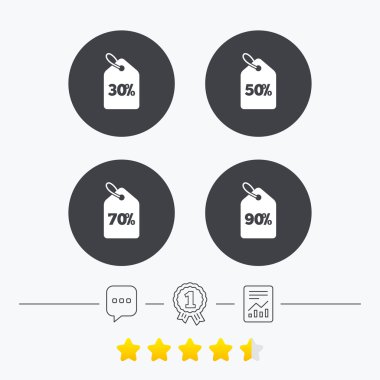 Satılık fiyat etiketi simgeler. 