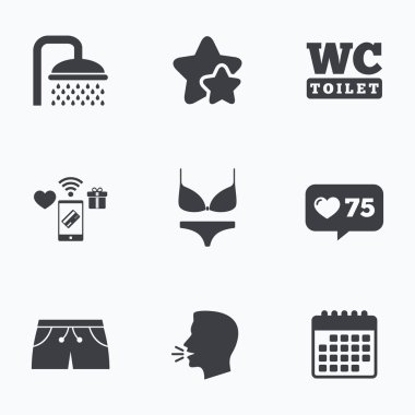 Yüzme Havuzu simgeler. 