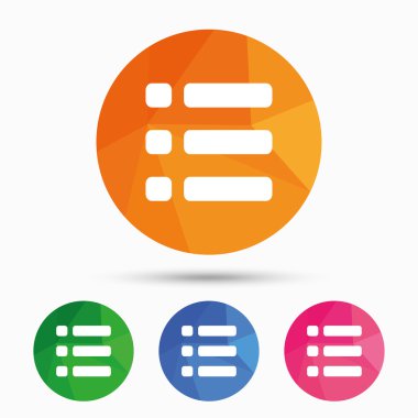 Liste işareti simgesi. 