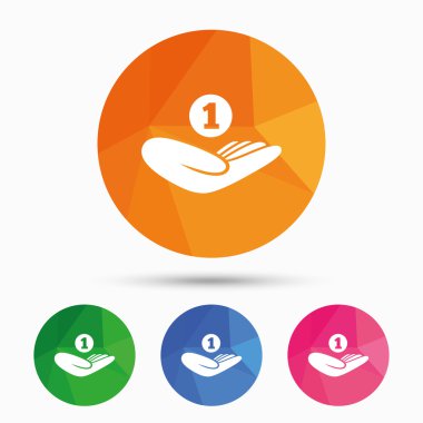 Bağış el işareti simgesi 