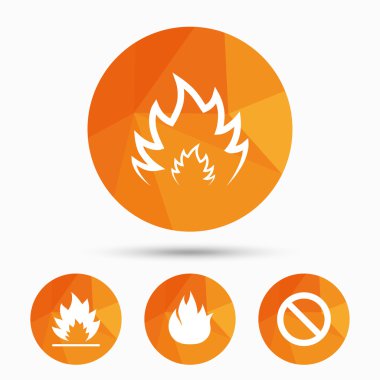 Yangın alev simgeler