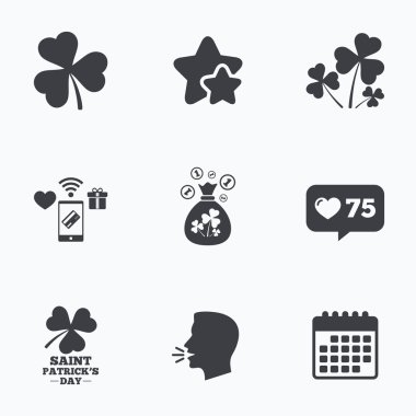 Saint Patrick day icons.  