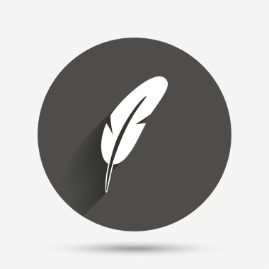 Tüy işareti simgesi. Retro kalem 