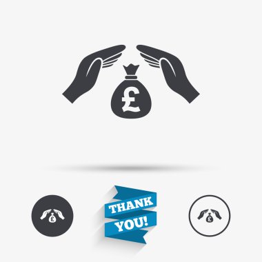 Koruma para işareti simgesi. 