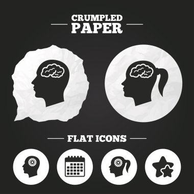 Beyin simgesiyle baş.