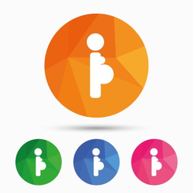 hamile işareti simgesi. gebelik sembolü.