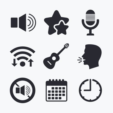 Müzikal öğeleri simgesi.  