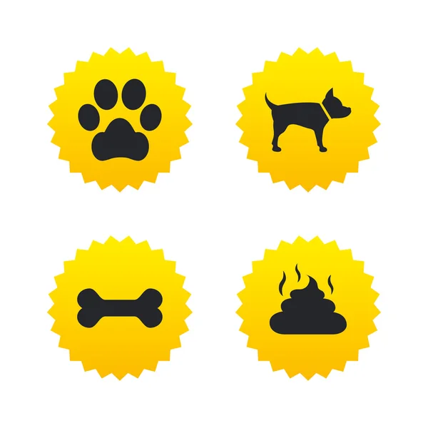 Iconos de mascotas. Pata de perro — Archivo Imágenes Vectoriales