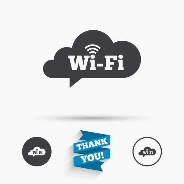 Signo wifi gratuito. Símbolo Wifi . — Vector de stock