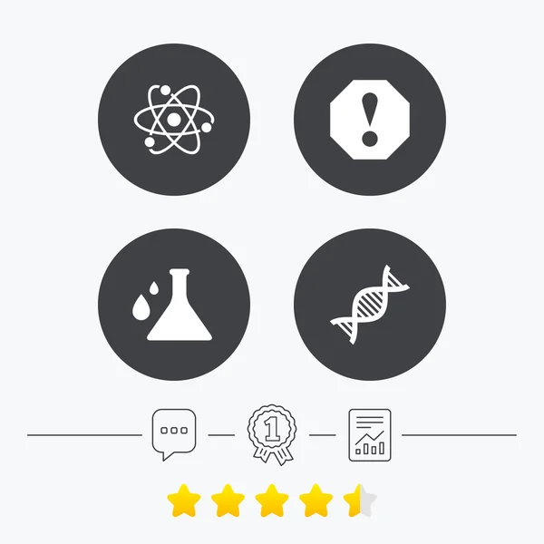 Chemie en wetenschap pictogrammen — Stockvector