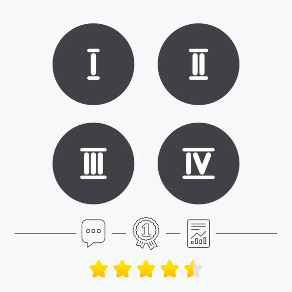 Roman numeral icons. — Stock Vector