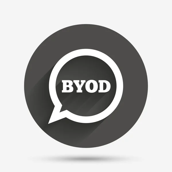 BYOD sign bubble icon — Stock Vector