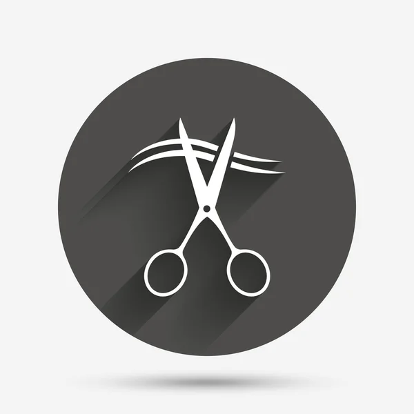 Scissors cut hair sign icon. — Stock Vector