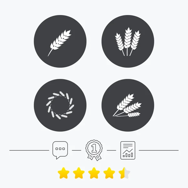 Jordbruks ikoner. gluten fri symboler. — Stock vektor
