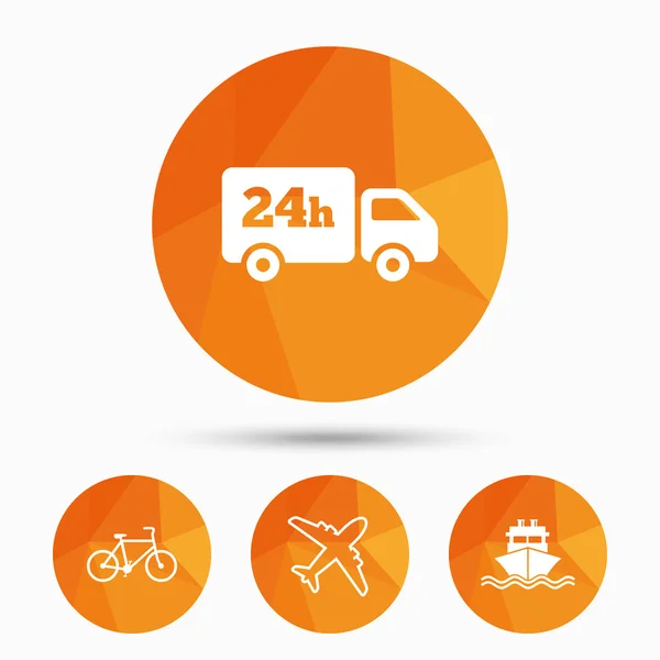 Delivery and shipping icons set — Stock Vector