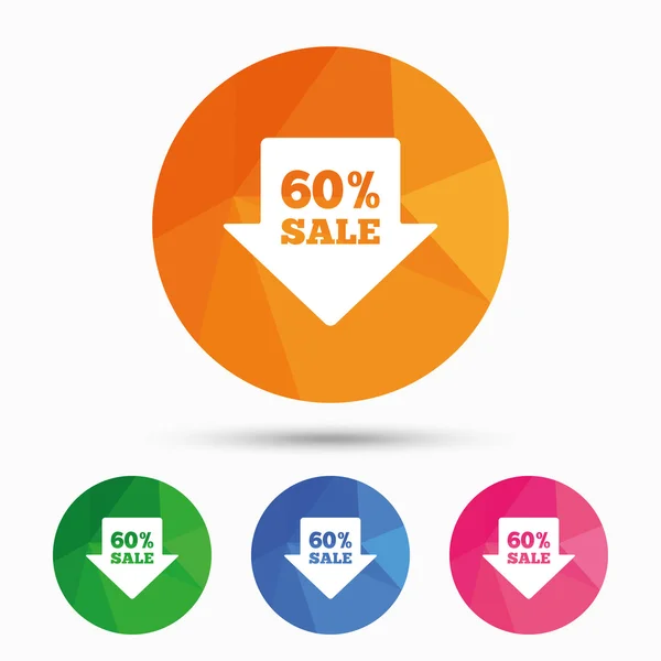 60 procent prodej šipka — Stockový vektor