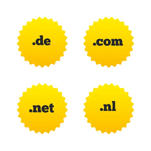 Zeichen für Top-Level-Domains gesetzt — Stockvektor