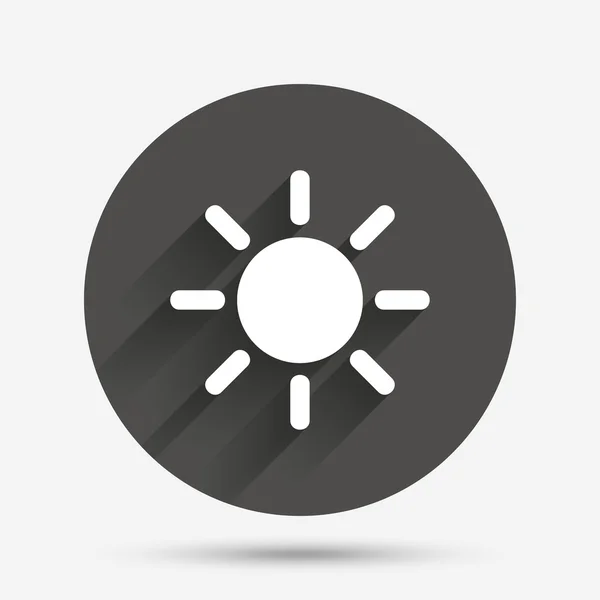太陽記号アイコン。サンルームのシンボルです。熱ボタン. — ストックベクタ