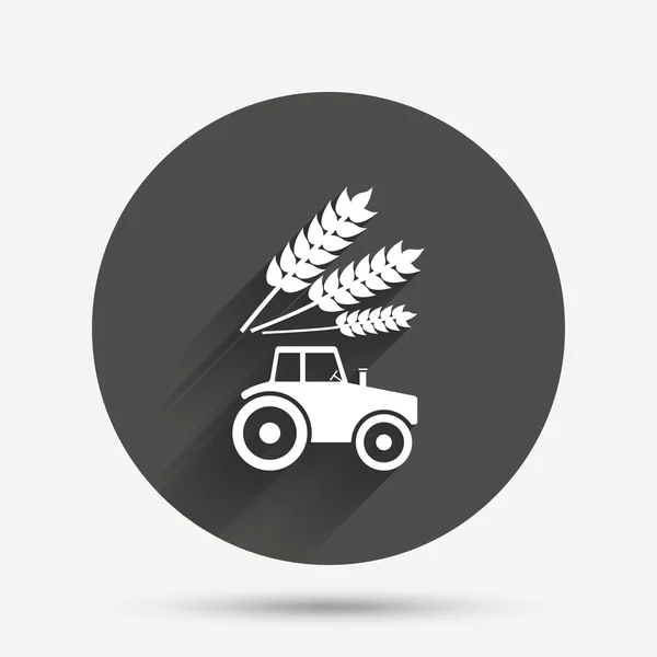 Ikona znak ciągnika. symbol rolniczej. — Wektor stockowy