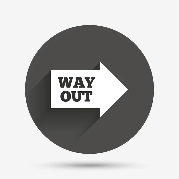 Way out right sign — Stock Vector