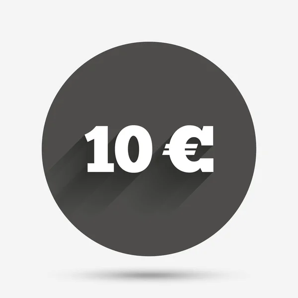10 Euro segno icona — Vettoriale Stock