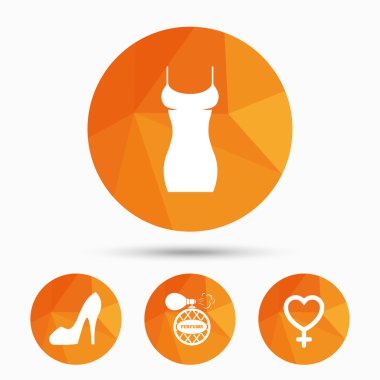 kadın elbise simgesi. 