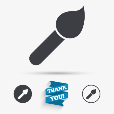 Boya fırça işareti simgeleri