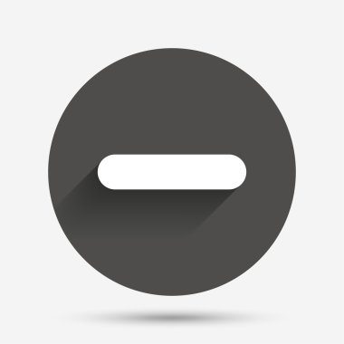 eksi işareti simgesi. eksi simgesi.