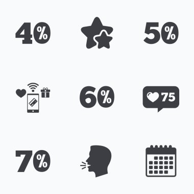 Satış indirim Icons set