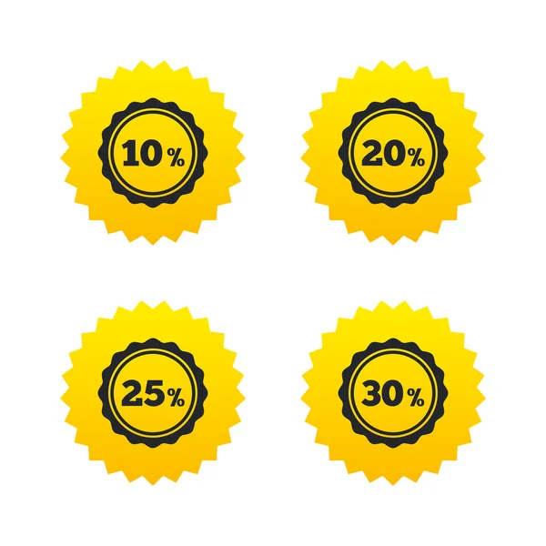 Sale discount icons set — Stock Vector