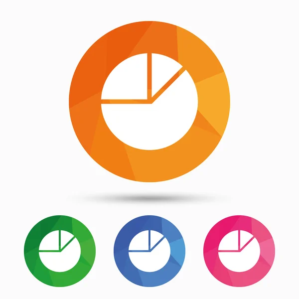 Pie gráfico gráfico signo — Archivo Imágenes Vectoriales