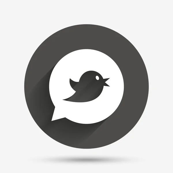 Icono pájaro de redes sociales . — Vector de stock