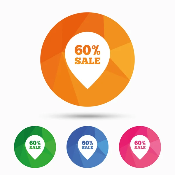 60 percent sale pointer — Stock Vector
